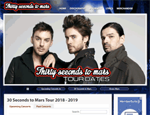 Tablet Screenshot of 30secondstomarstourdates.com